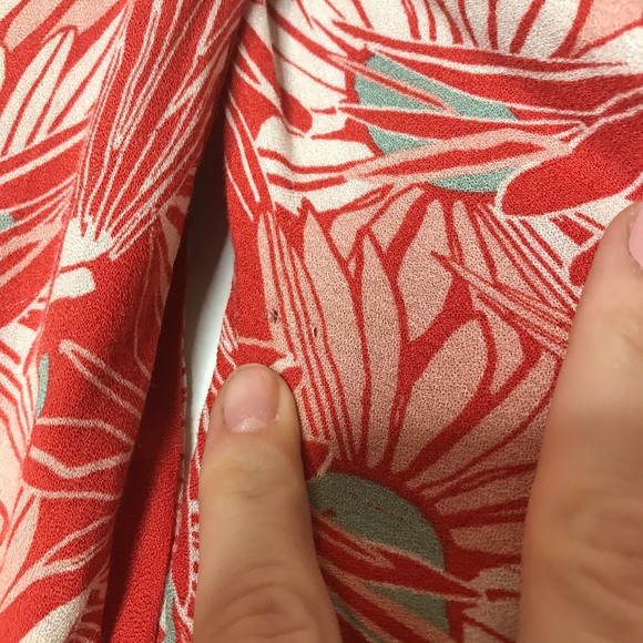 Free People Libby Convertible Red Floral Halter Dress Large - Picture 8 of 9